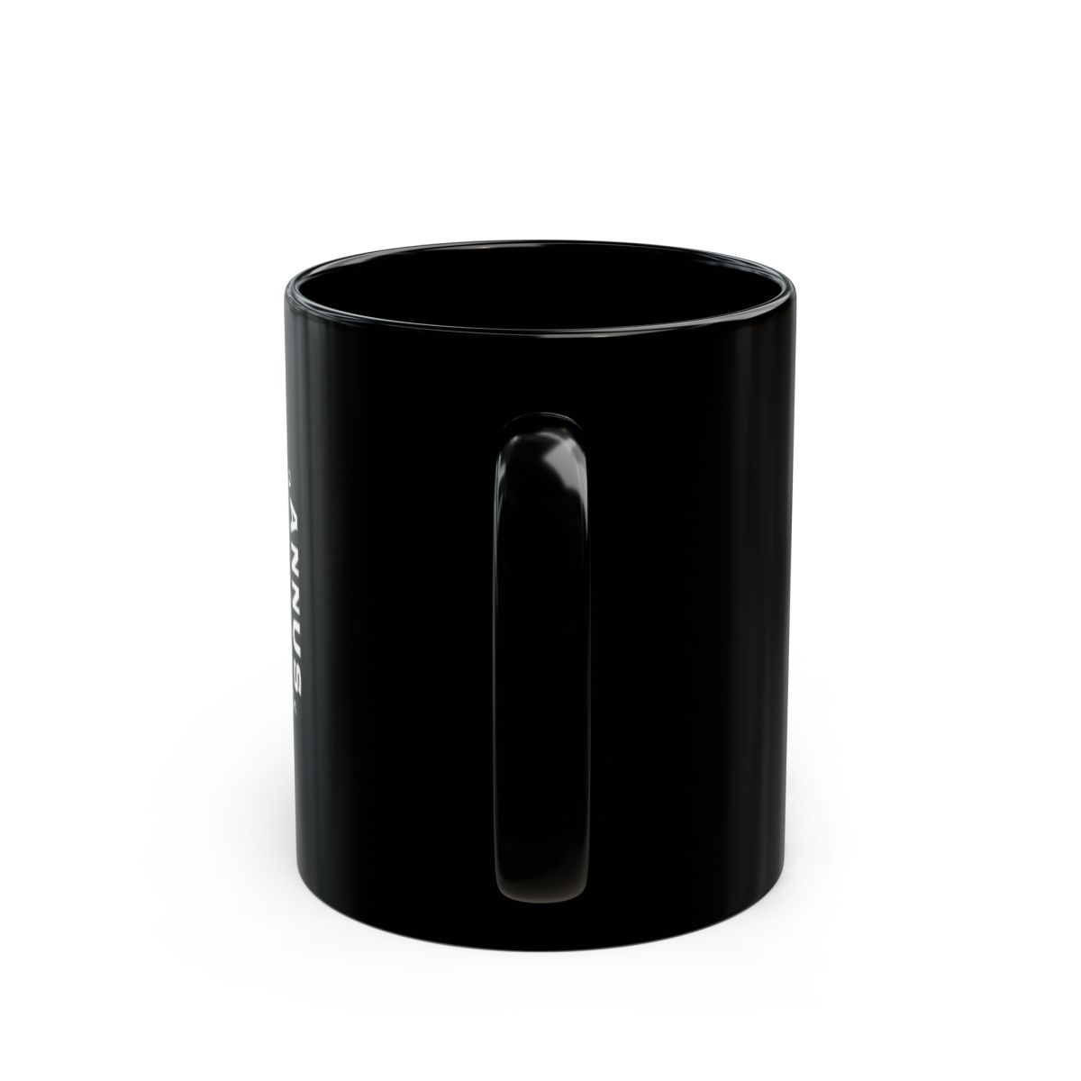 Unus Annus Hourglass Skull Mug | Black Ceramic Coffee Mug | Unnus Annus Merch - alternate angle 3, merchandise