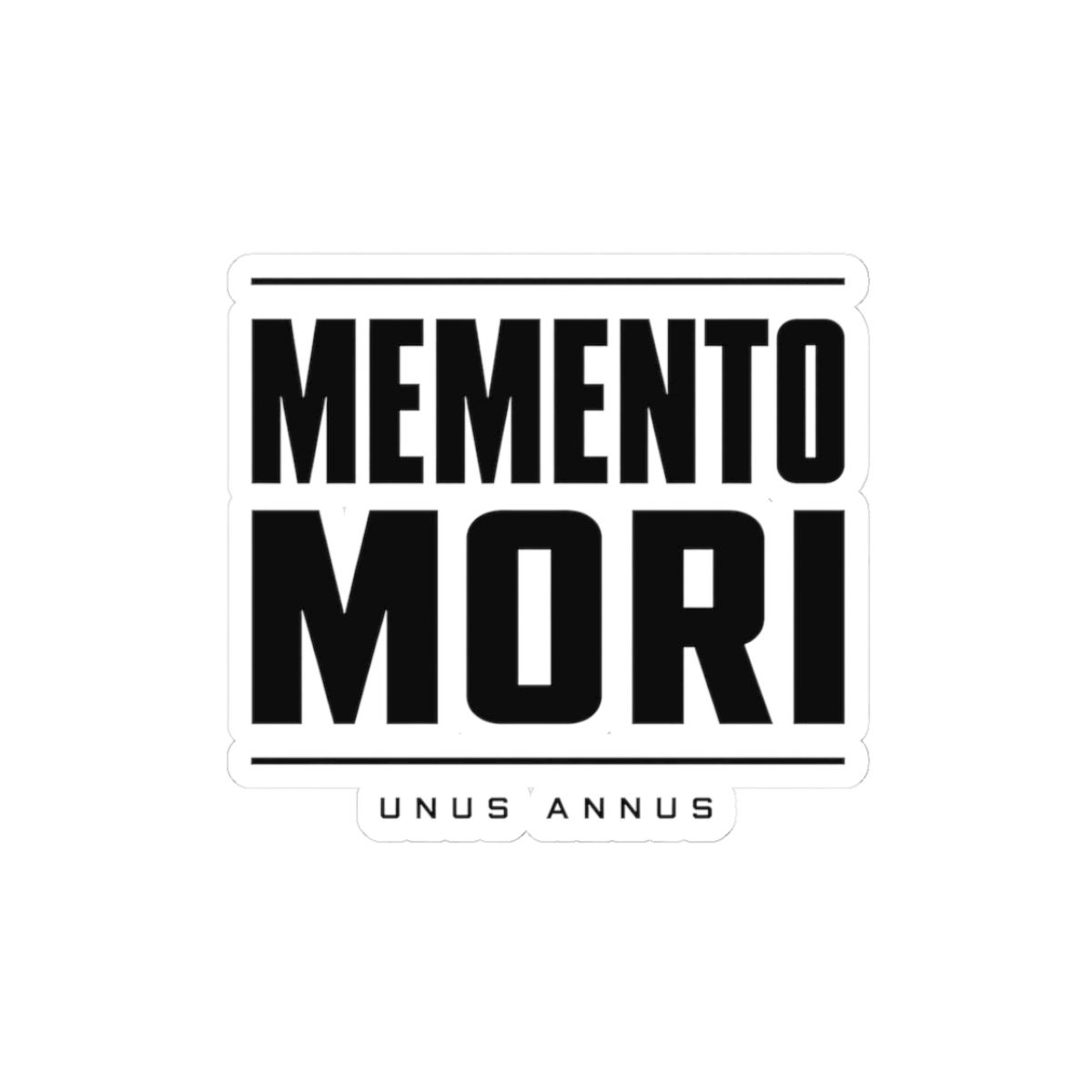 Unus Annus "MEMENTO MORI" Sticker - alternate angle 1, merchandise